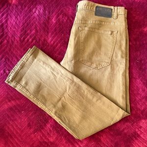 Calvin Klein Straight Leg Rocker Jeans. Tan 34/32.